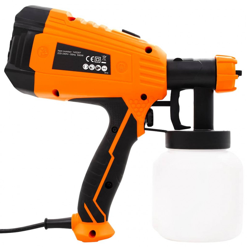 Elektryczny pistolet natryskowy z 3 dyszami, 500 W, 800 ml