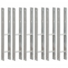 Kotwy do słupków, 6 szt., srebrne, 8 x 6 x 60 cm, stal