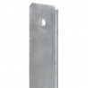 Kotwy do słupków, 2 szt., srebrne, 9x6x60 cm, stal