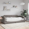 Sofa z funkcją spania, kolor taupe, 80x200 cm, obite tkaniną