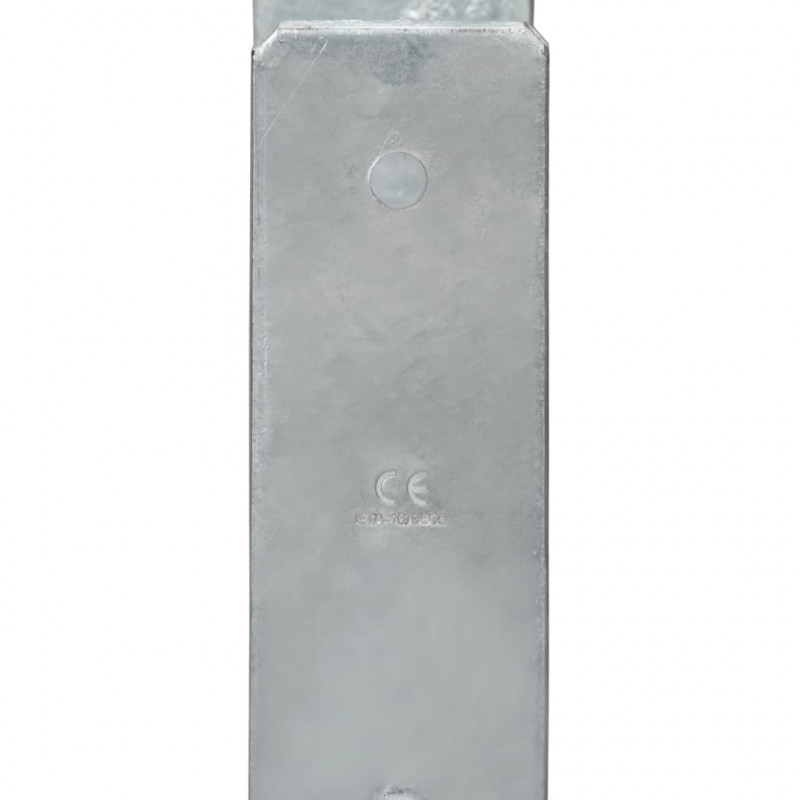 Kotwy do słupków, 6 szt., srebrne, 14 x 6 x 60 cm, stal