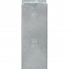 Kotwy do słupków, 6 szt., srebrne, 14 x 6 x 60 cm, stal