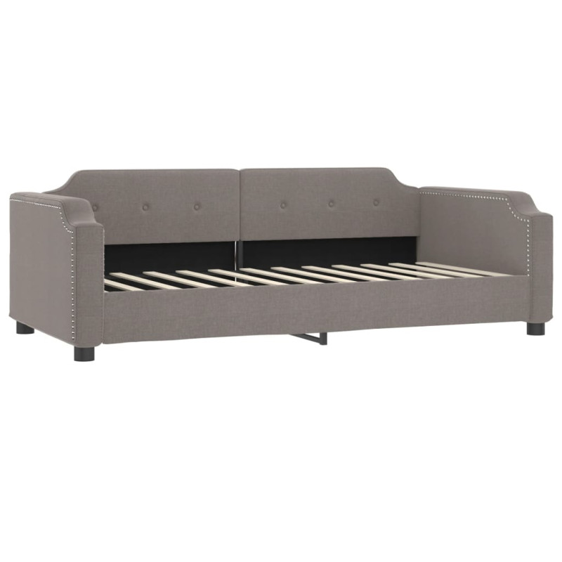 Sofa z funkcją spania, kolor taupe, 80x200 cm, obite tkaniną