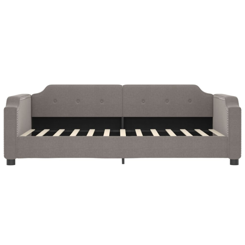Sofa z funkcją spania, kolor taupe, 80x200 cm, obite tkaniną