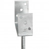 Kotwy do słupków, 6 szt., srebrne, 12 x 6 x 30 cm, stal