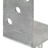 Kotwy do słupków, 6 szt., srebrne, 8x6x30 cm, stal