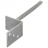 Kotwy do słupków, 12 szt., srebrne, 8x6x30 cm, stal