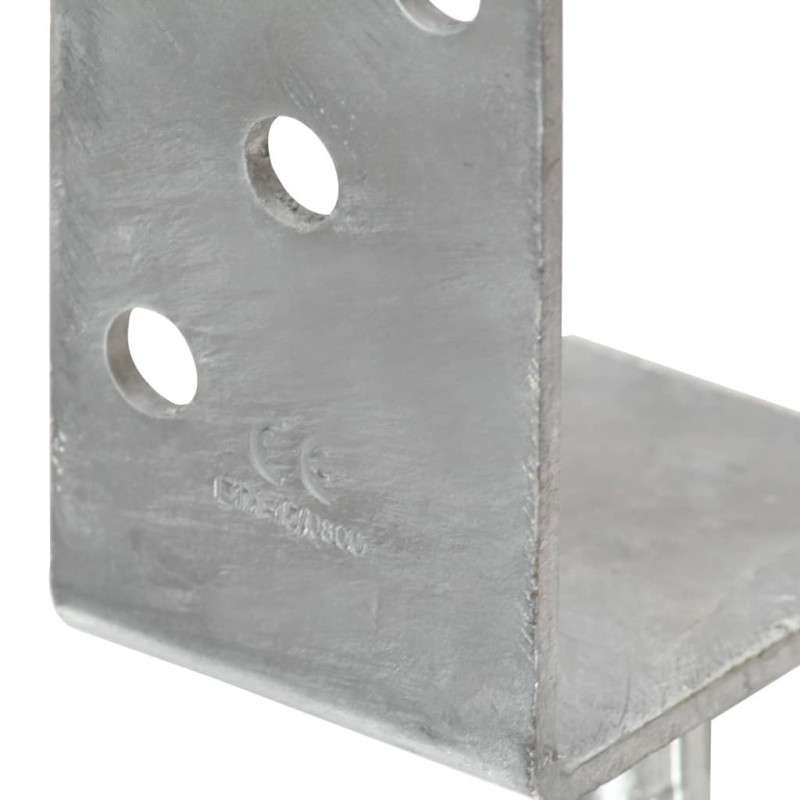 Kotwy do słupków, 12 szt., srebrne, 8x6x30 cm, stal