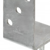 Kotwy do słupków, 12 szt., srebrne, 8x6x30 cm, stal