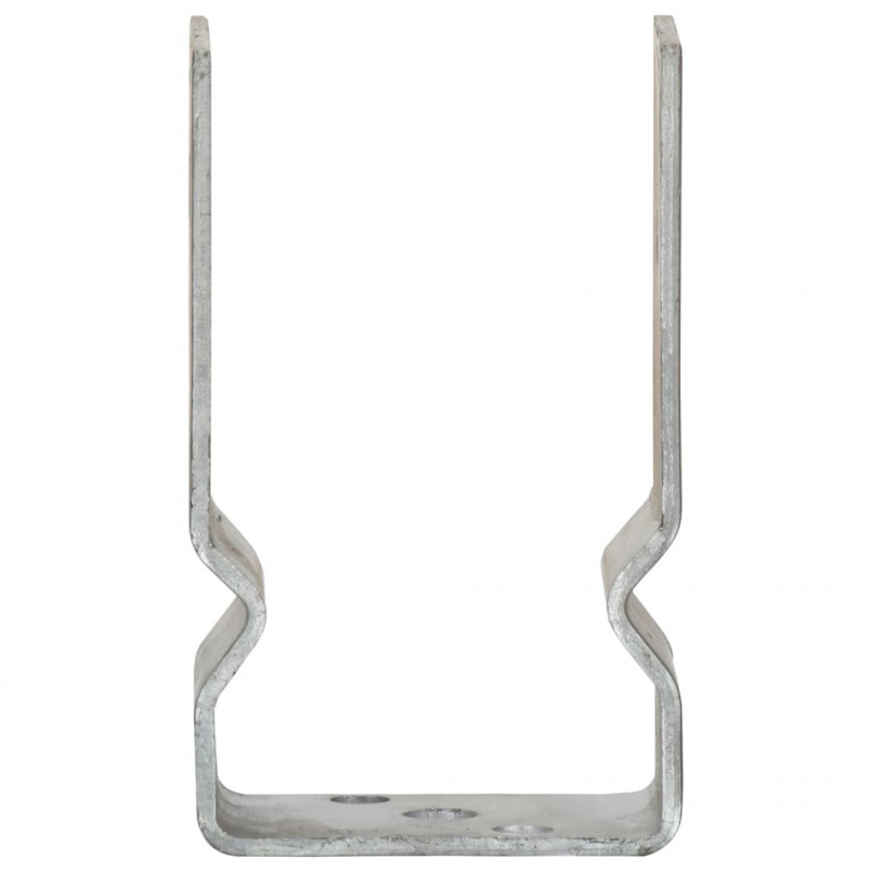 Kotwy do słupków, 6 szt., srebrne, 8 x 6 x 15 cm, stal
