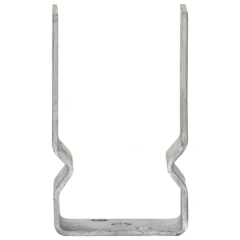 Kotwy do słupków, 12 szt., srebrne, 8x6x15 cm, stal