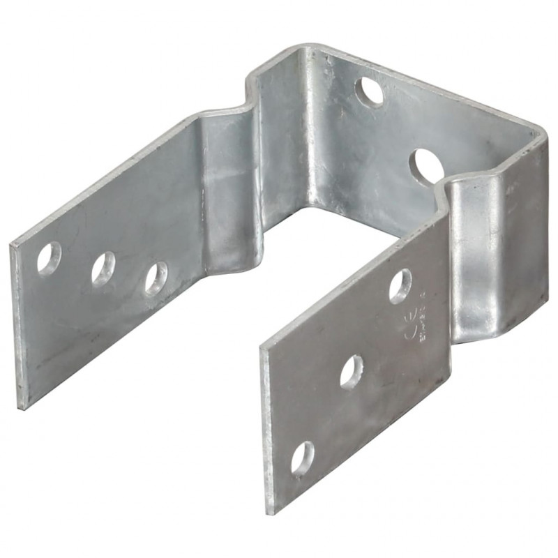 Kotwy do słupków, 6 szt., srebrne, 9 x 6 x 15 cm, stal