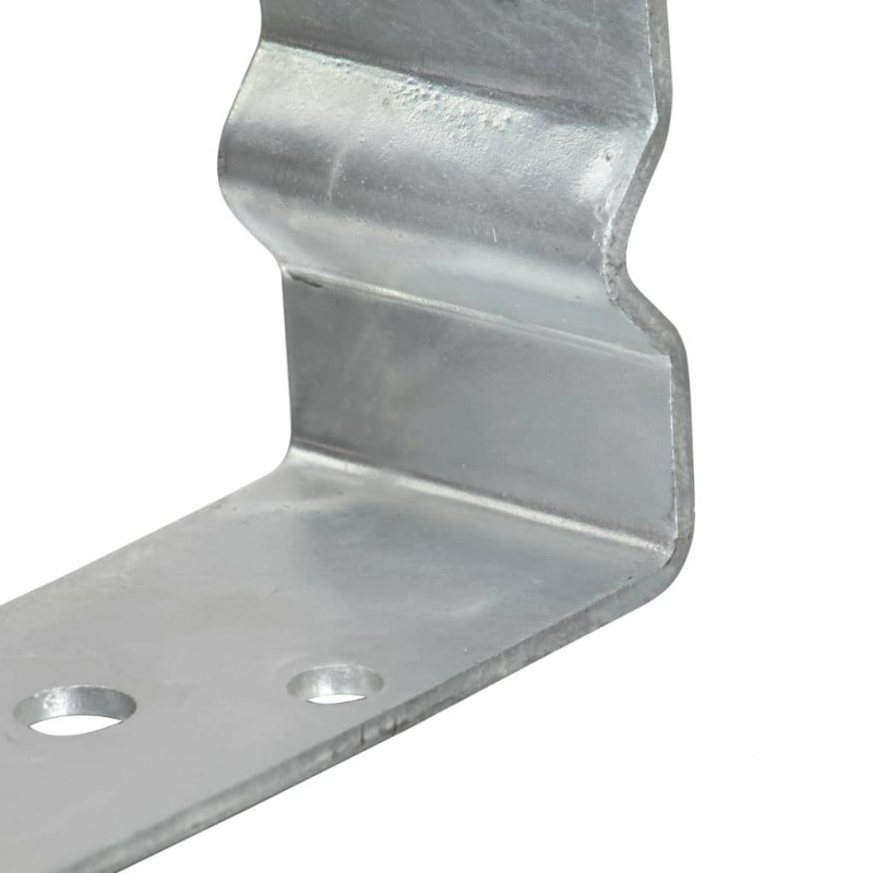 Kotwy do słupków, 6 szt., srebrne, 9 x 6 x 15 cm, stal