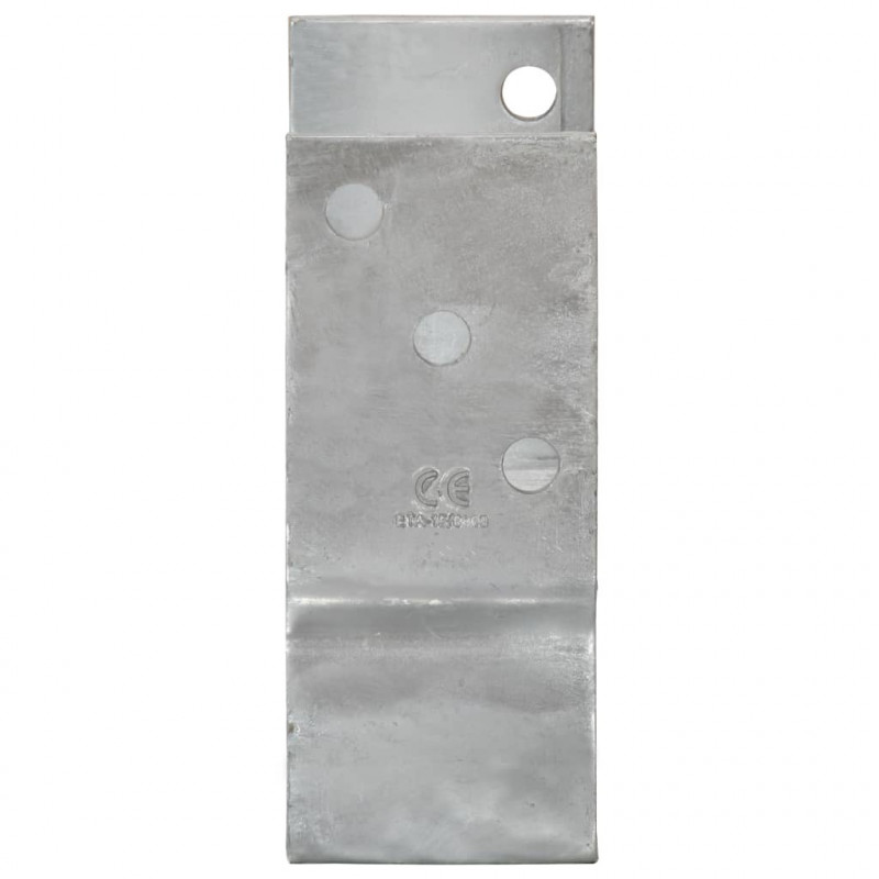 Kotwy do słupków, 12 szt., srebrne, 9x6x15 cm, stal
