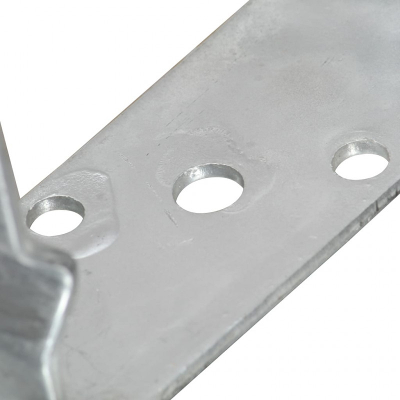 Kotwy do słupków, 12 szt., srebrne, 9x6x15 cm, stal