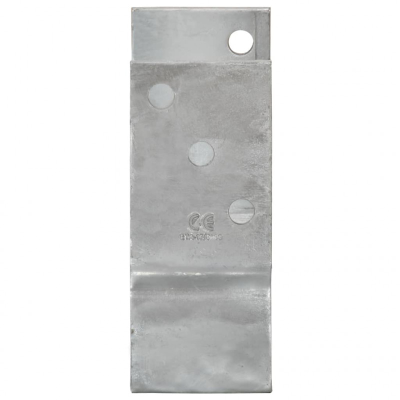 Kotwy do słupków, 6 szt., srebrne, 10 x 6 x 15 cm, stal