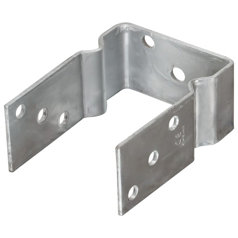 Kotwy do słupków, 12 szt., srebrne, 10x6x15 cm, stal