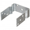 Kotwy do słupków, 6 szt., srebrne, 12 x 6 x 15 cm, stal