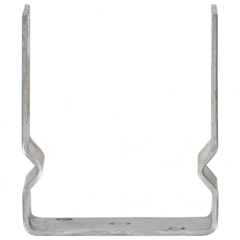 Kotwy do słupków, 6 szt., srebrne, 12 x 6 x 15 cm, stal
