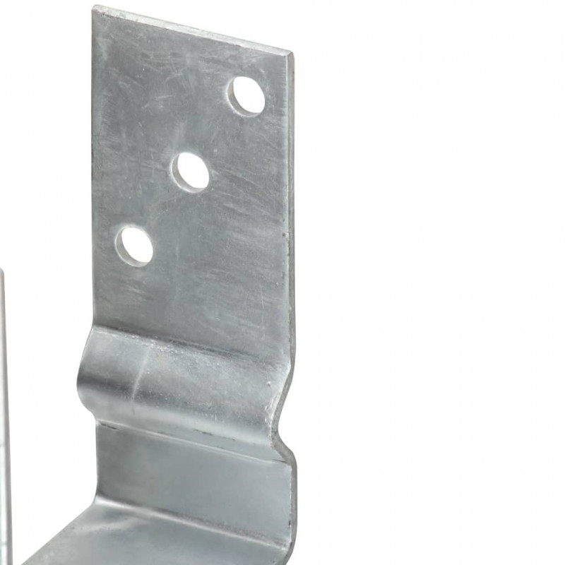 Kotwy do słupków, 6 szt., srebrne, 12 x 6 x 15 cm, stal