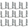 Kotwy do słupków, 12 szt., srebrne, 12x6x15 cm, stal