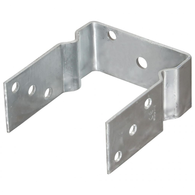 Kotwy do słupków, 12 szt., srebrne, 12x6x15 cm, stal