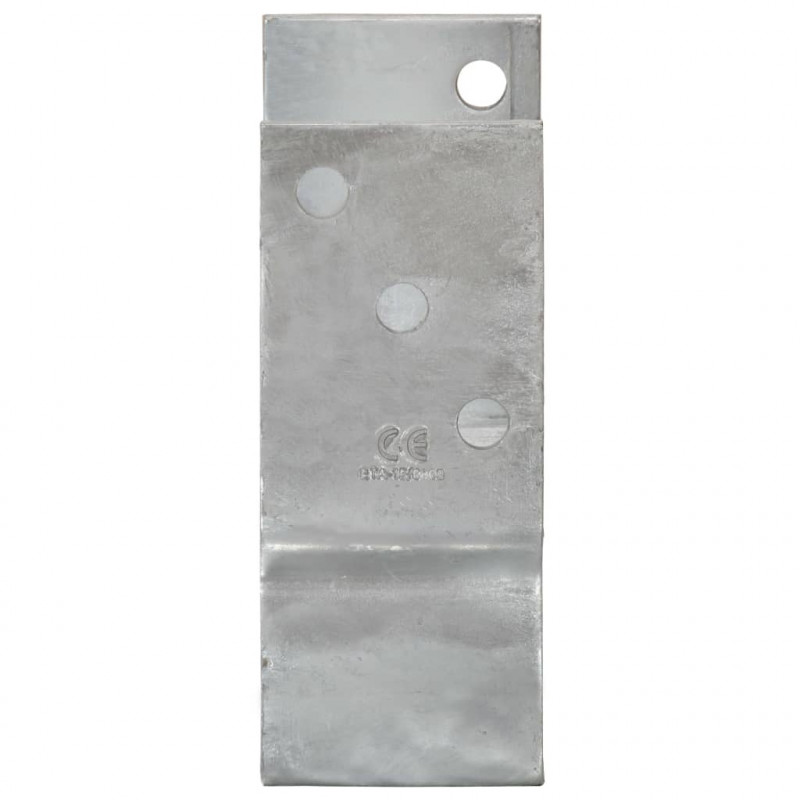 Kotwy do słupków, 12 szt., srebrne, 12x6x15 cm, stal
