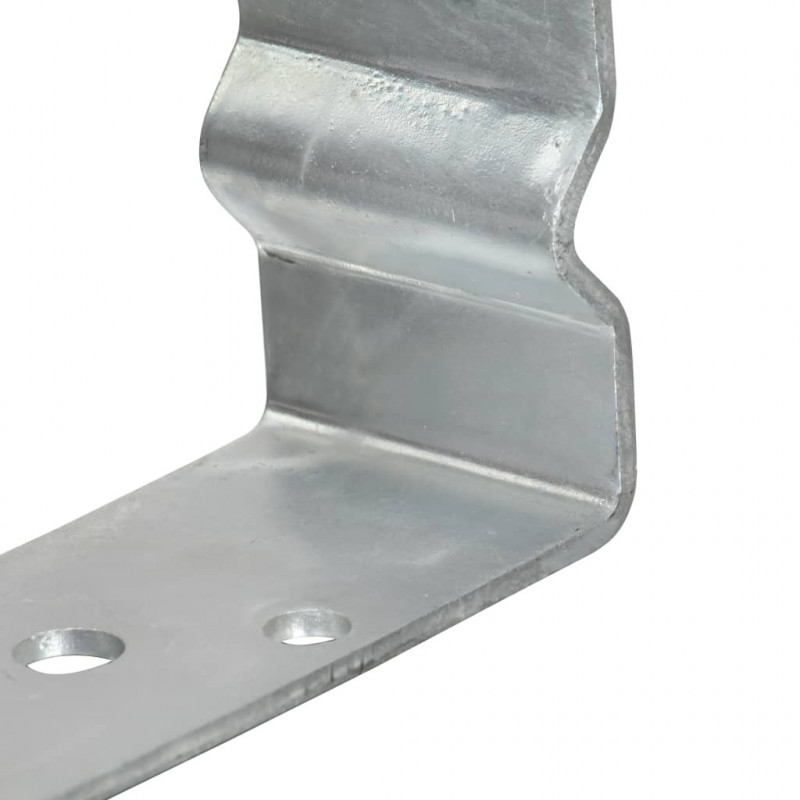 Kotwy do słupków, 12 szt., srebrne, 12x6x15 cm, stal