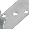 Kotwy do słupków, 12 szt., srebrne, 12x6x15 cm, stal