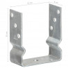 Kotwy do słupków, 12 szt., srebrne, 12x6x15 cm, stal