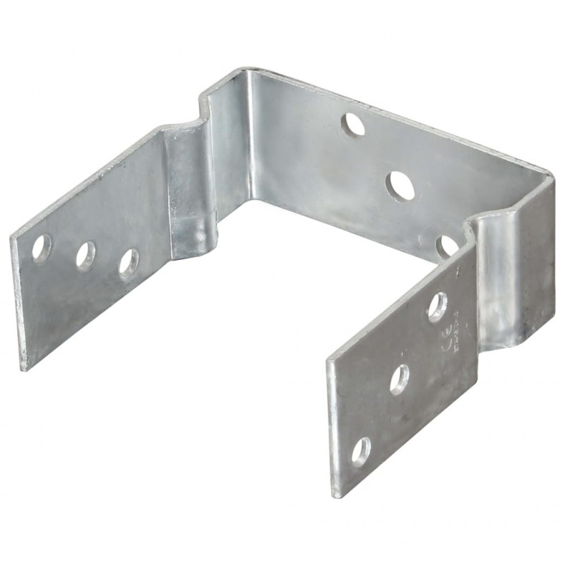 Kotwy do słupków, 6 szt., srebrne, 14 x 6 x 15 cm, stal