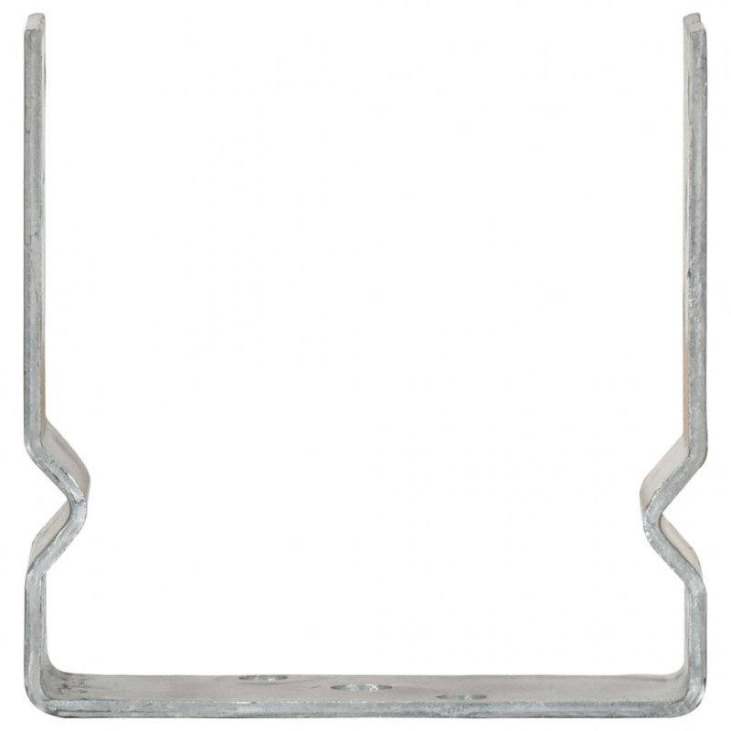 Kotwy do słupków, 6 szt., srebrne, 14 x 6 x 15 cm, stal
