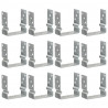 Kotwy do słupków, 12 szt., srebrne, 14x6x15 cm, stal
