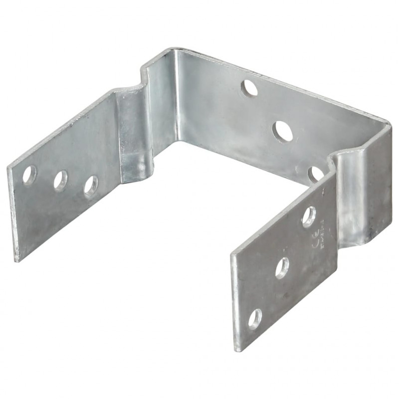Kotwy do słupków, 12 szt., srebrne, 14x6x15 cm, stal