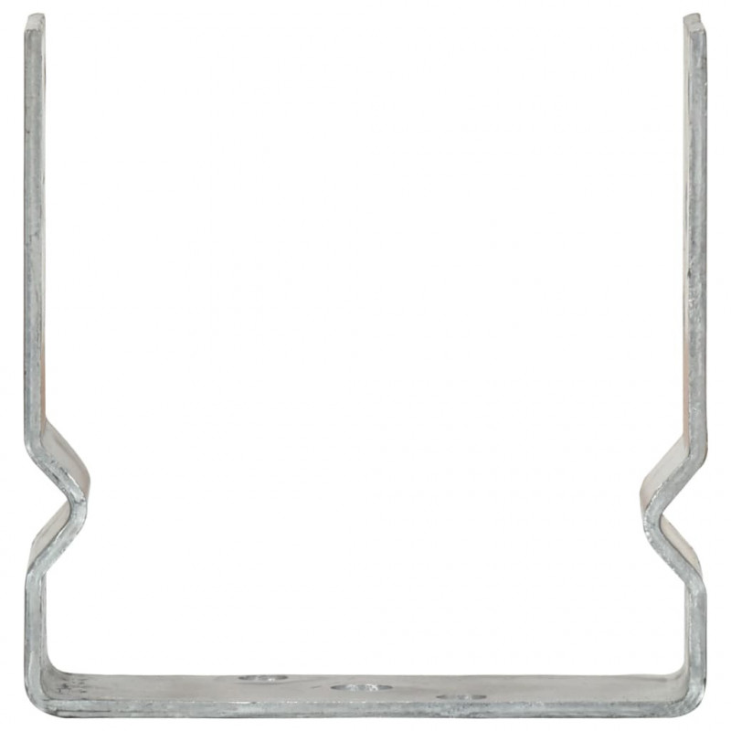 Kotwy do słupków, 12 szt., srebrne, 14x6x15 cm, stal