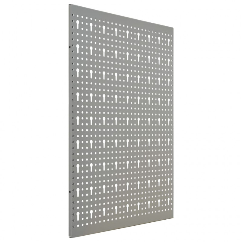Ścienne płyty perforowane, 3 szt., 40x58 cm, stal