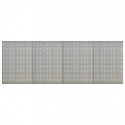 Ścienne płyty perforowane, 4 szt., 40x58 cm, stal