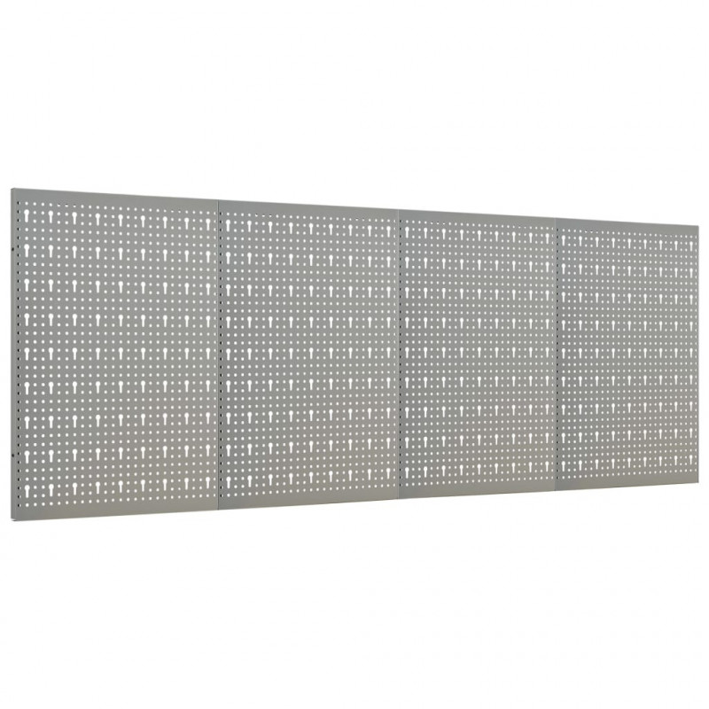 Ścienne płyty perforowane, 4 szt., 40x58 cm, stal