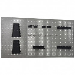 Ścienne płyty perforowane, 3 szt., 40x58 cm, stal