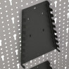 Ścienne płyty perforowane, 3 szt., 40x58 cm, stal