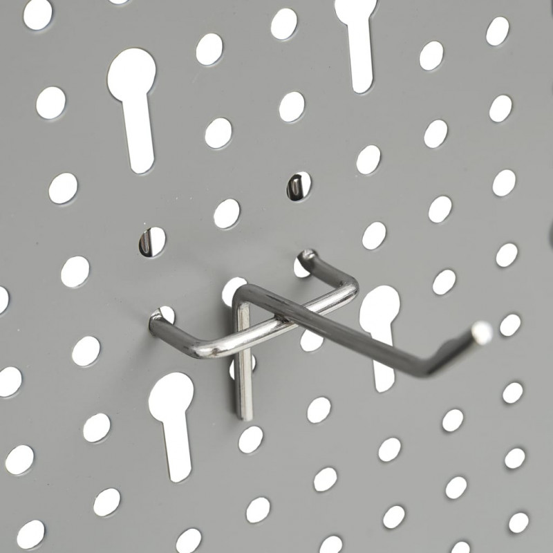 Ścienne płyty perforowane, 3 szt., 40x58 cm, stal