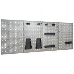 Ścienne płyty perforowane, 4 szt., 40x58 cm, stal