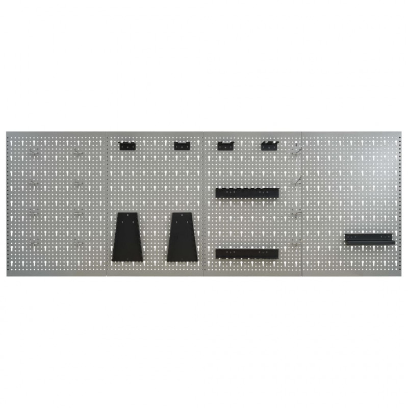 Ścienne płyty perforowane, 4 szt., 40x58 cm, stal