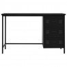 Biurko w stylu industrialnym, czarne, 120 x 55 x 75 cm, stal