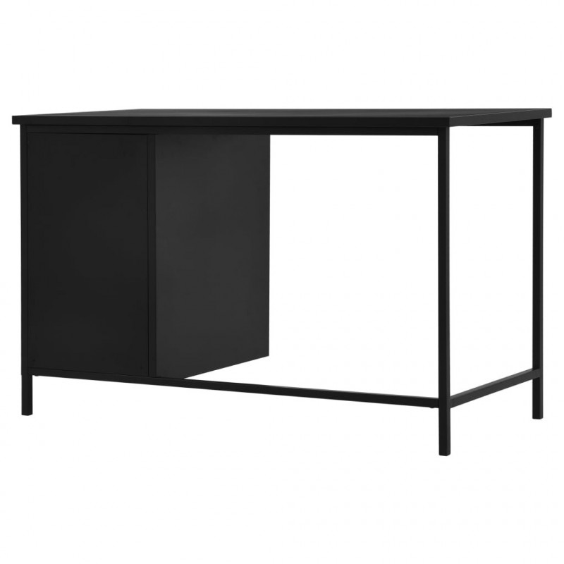 Biurko w stylu industrialnym, czarne, 120 x 55 x 75 cm, stal