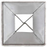 Kołki gruntowe, 2 szt., srebrne, 7x7x75 cm, stal galwanizowana