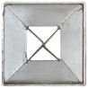 Kołki gruntowe, 2 szt., srebrne, 7x7x90 cm, stal galwanizowana