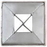 Kołki gruntowe, 6 szt., srebrne, 7x7x90 cm, stal galwanizowana