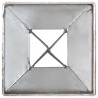Kołki gruntowe, 12 szt., srebrne, 7x7x90 cm, stal galwanizowana