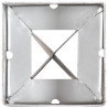 Kołki gruntowe, 2 szt., srebrne, 9x9x90 cm, stal galwanizowana